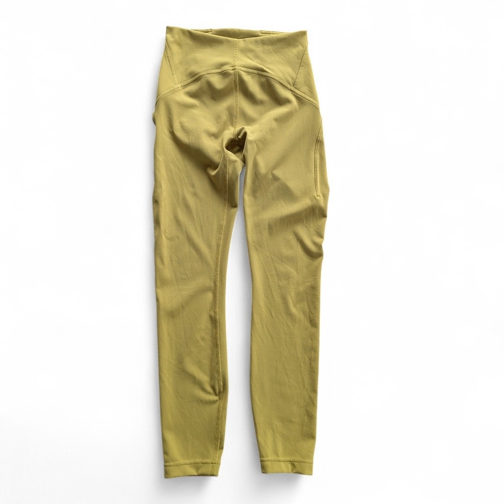 Lululemon Instill High Rise 25" Leggings Auric Gold‎ Sz 4 Yoga Pants - Picture 3 of 12
